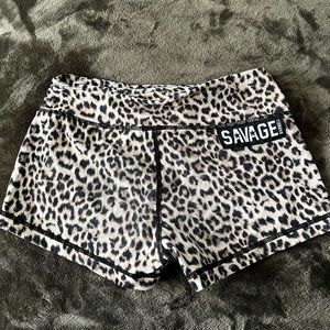 cheetah print savage shorts